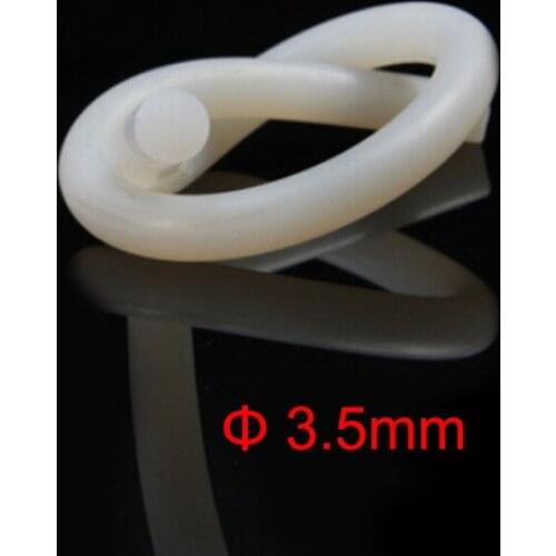 3.5mm diameter white silicone rubber solid rod strip