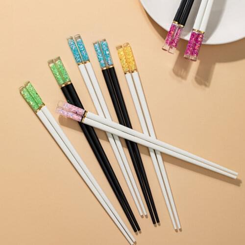 5 Pairs Chopsticks Shiny Stars High-end Creative Exquisite Tableware, Sushi Sticks, Ramen Restaurant, Restaurant Chopstick
