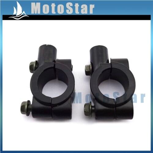8mm Motorcycle Mirror Mount Holders Bracket Clamp For 7/8" 22mm Handlebar Moped Dirt Pit Bike Scooter ATV Quad 4 Wheeler