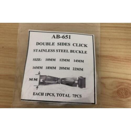 Free Shipping Assortment of 7PCs Double Sides Click Stainless Steel Buckle