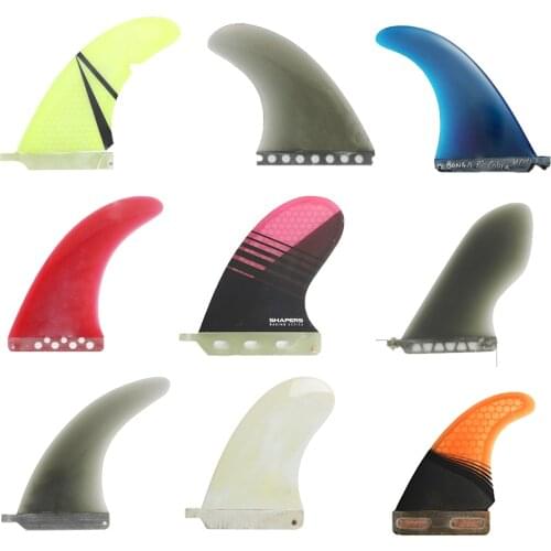 Surfing Honeycomb Fiberglass colorful Surfboard Fins Performance Single Centre Fins