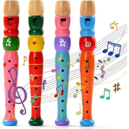 Kids Musical Toy Instrument Educational Clarinet For Children Colorful Wooden Horn Horn Childrens Puzzle Gift Must-see Amicable
