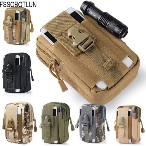 FSSOBOTLUN,Outdoor Camping Climbing Bag Tactical Military Molle Hip Waist Belt Case for Blackview BV8000 Pro/BV9000/R6 lite/S8
