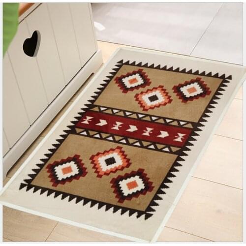 Nordic Style Geometrical Living Room Area Rugs Printed Colorful Bathroom Anti-Slip Carpets Room Decors