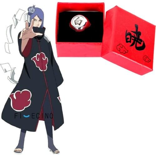 Akatsuki Konan Ring Metal Red Box