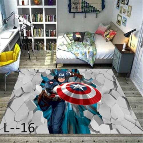 Captain America Mat Rug Carpet Washed Non-slip Living Room Bedroom Bedside 3D Printed Carpet Floor Mat Foyer Door Mat Playmat