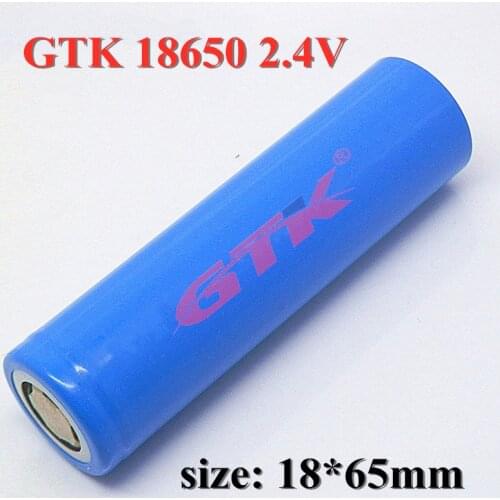 GTK hot 18650 2.4v 1500mAh 5C 20A Lithium titanate battery cell long cycle life for diy battery pack +battery holder