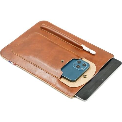 Multi Function With Pen Mouse Case PU Leather Tablet Case Bag Pouch Cover Sleeve For iPad Pro 11 Air4 10.9 10.5 10.2 inch