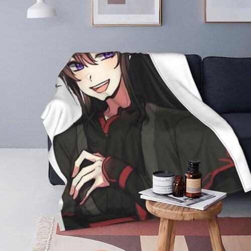 Mo Dao Zu Shi Blankets Flannel Summer Lan Wangji Multifunction Lightweight Thin Throw Blanket for Home Outdoor Bedspread