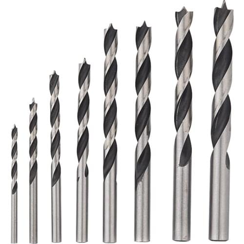 8pcs 3-10mm Wood Drill Set HSS Drill Bits Kit For Woodworking Metal Wood Tools New Triangle Twist Drill Bit Set for Wood Plastic