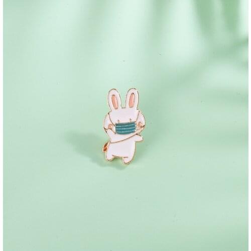 Novelty Animal Bunny Kitten Bear Hard Enamel Pin Bag Clothes Backpack Brooch Pin Badge Cartoon Jewelry Gift for Friend Wholesale