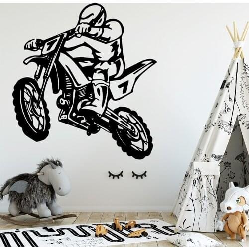 New motorcycle Sticker Waterproof Vinyl Wallpaper Home Decor For Living Room Kids Room Wall Decoration Murals