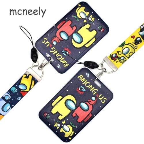 New Neck Rope Work Permit Card Holder Combination Length Mobile Phone Padlock Keychain Split Credit Card Protection Case