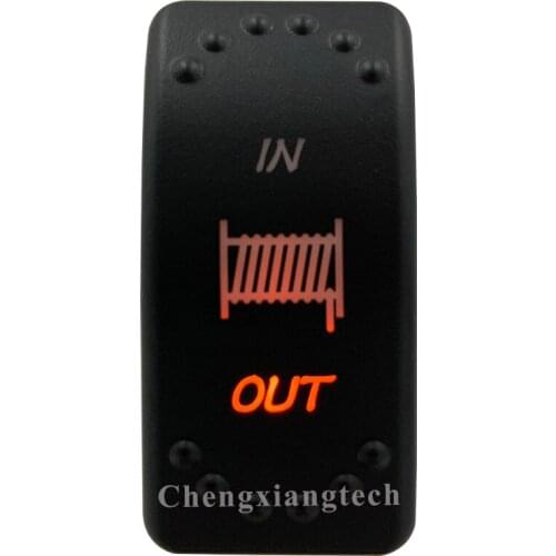 Orange Led- Car Boat Caravan Marine (On) Off (On) Rocker Switch- Laser Eatched- Winch In Out-Momentary-for Carling ARB NARVA 4X4
