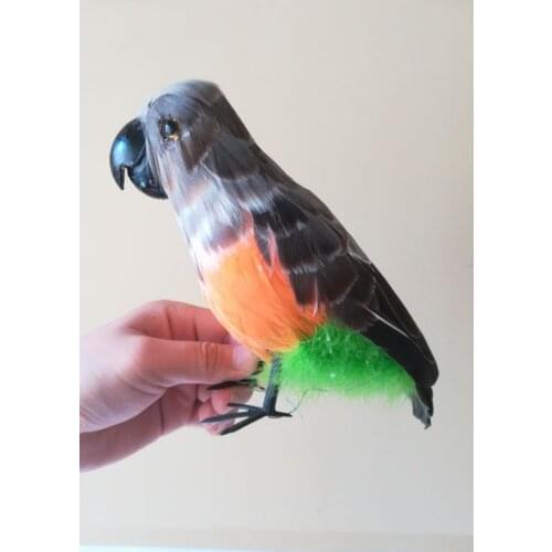 Foam&feathers parrot simulation bird about 25cm feathers parrot model prop.home garden decoration Xmas gift b0522