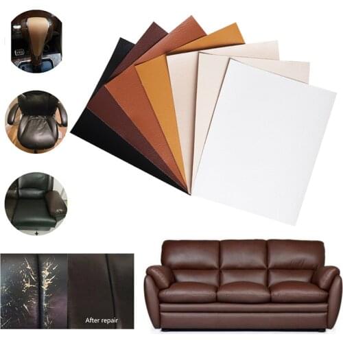 Variety Size Leather Repairing Patches Strong Self Adhesive Stickers Stick-on PU Leather Non-ironing Fix Sofa Chair Car Set Bag