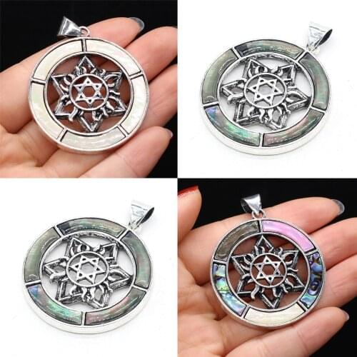 Fine Star of David Energy Pendants Antique Silver Color Alloy Pendant Vintage Charms for Necklace Jewelry Making Findings