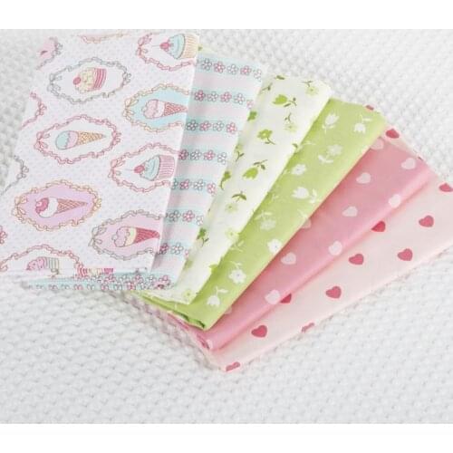 50cm X 160cm Cake Stripe Green Flower Pink Heart 100% Cotton viaPhil Plain Cotton Fabric Patchwork Cloth Bedding Home Decor