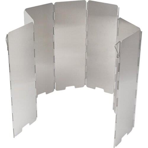 67x24cm Outdoor Windshield Folding Aluminum Alloy Stove Windscreen For Picnics Camping Barbecue Fishing Self-driving Activities