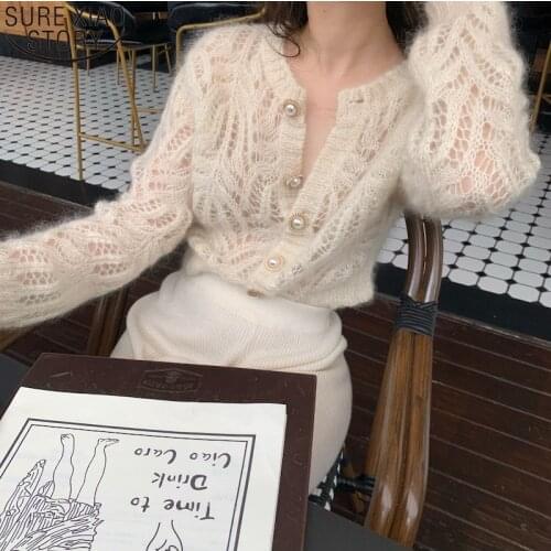 New Korean Chic Blouse Women Sweet Pleated Ruffles Tops Casual Puff Sleeve Shirts Tops Clothes O-Neck Elegant Loose Blouse 14827