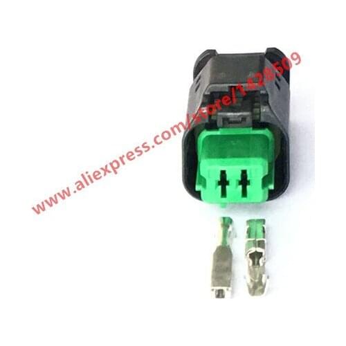 20 Sets 2 Pin Engine Fan Socket Water Temperature Sensor Plug Thermostat Conenctor Automotive For BMW MINI 1801175-5