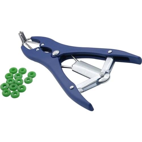 1 Pc Broken Tail Castration Forceps With 100 Pcs High Elastic Tendon Rubber Castration Rings Farm Animal Livestock Supplies