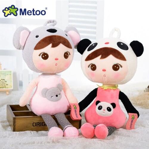 10pcs Metoo 22cm Doll Stuffed Plush Animals Cute Backpack Pendant Baby Kids Toys for Girls Birthday Christmas Keppel Doll Panda