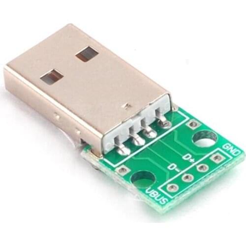 2pcs USB Male to Dip /2.54mm4p DIP switch / adapter plate welded / Mobile Power Cable / Electronic Component