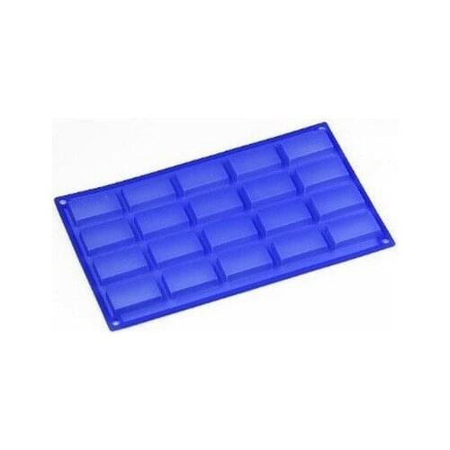20 Cavities Rectangle Silicone Cake Baking Mold Cake Pan Muffin Cups Soap Moulds Biscuit Chocolate Ice Cube Tray DIY Mold