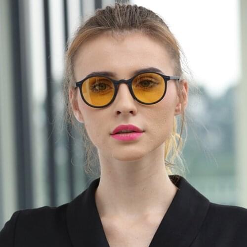 2020 Night Vision Sunglasses Unisex Men Goggles Yellow Classic Round Frame Glasses Driver Night Driving Eyewear Glasses