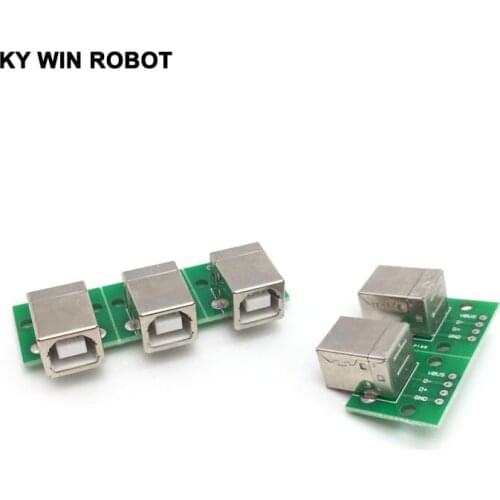 5PCS/LOT USB-05 USB turn DIP adapter plate female head socket DIP Type B party interface printer connection cable