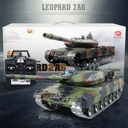 1/16 LEOPARD 2A6 remote control Battle Tank 6.0 With Cannon Recoil 3889-1 Advanced for Metal track and metal wheels rc tank