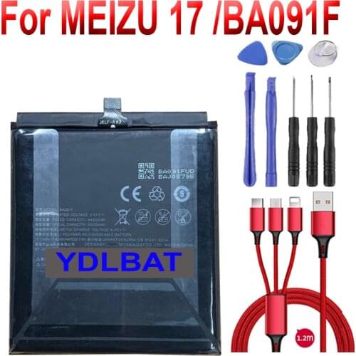 4500mAh 3.8V Battery for meizu BA091F for meizu 17 battery +USB cable+toolkit