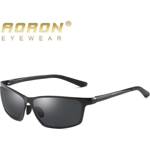 AORON Brand Aluminium Magnesium Men Polarized Sunglasses Design Driving Sun Glasses Mirror Goggles Accessories Fashion 6520
