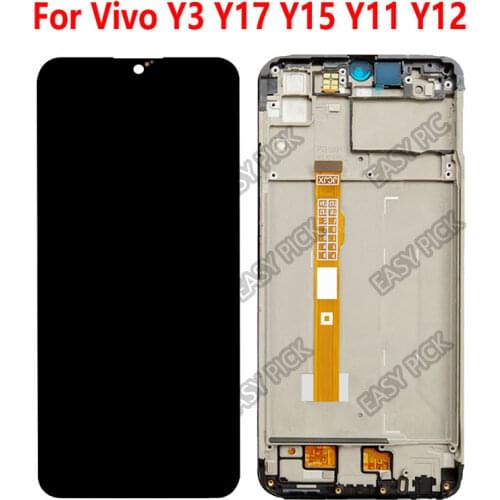 For Vivo Y3 Y17 V1901A V1901T LCD Display Touch Screen Digitizer Assembly Free Tools For Vivo Y15 Y12 Y3S U3X LCD