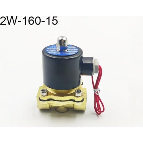 Electric Solenoid Valve Pneumatic 2 Port Water Air Gas 2W-160-15 Solenoid Valve normally closed brass DN15 1/2"220V