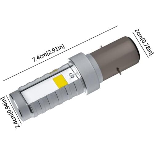 Motorcycle Headlight BA20D 12V LED High/Low Beam Led Bulbs 1200LM Super Bright Autobike Fog Lamp