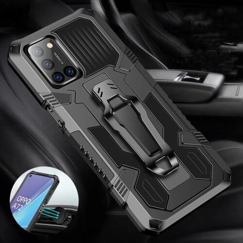 Heavy Duty Protection Back Clip Case for Oppo A72 A52 A92 Realme 8 C21 C20 F19 Reno 4 Lite 5 Reno5 Anti-Slip Phone Cover