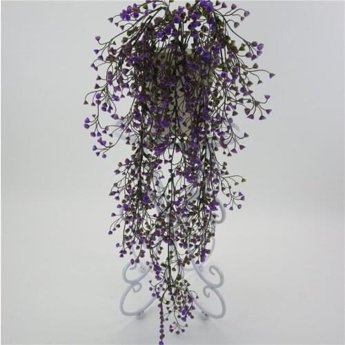 Artificial Plants Basket Rattan Plastic Fake Flower Green Plant Golden Bell Artificial Flower Simulation Plant Home Decoration