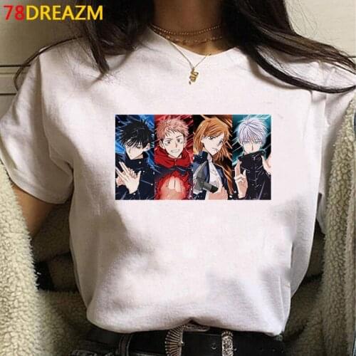 Jujutsu Kaisen Gojo Satoru Yuji Itadori t shirt male grunge ulzzang print vintage plus size t shirt streetwear