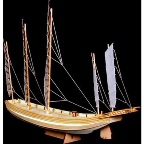 Chinese sand boat wooden assembly model kit DIY handmade antique ship model Assembling Building Kits