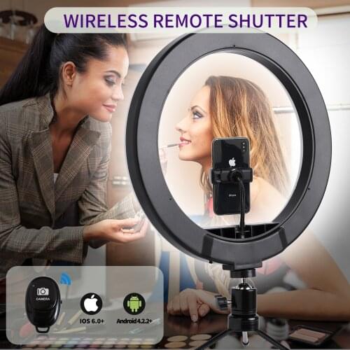10 Inch RGB Selfie Ring Fill Light with Tripod Photography Dimmable Ring Lamp for TikTok Youtube Makeup Video Lights