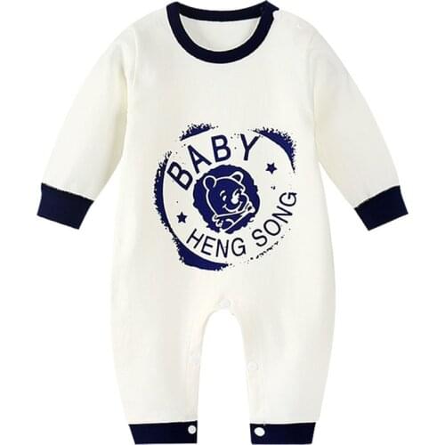 New Arrival Spring Autumn Baby Clothing Unisex Boy Girls Long Sleeve Playsuits Printed Climbing Suits One Piece Sleepwear Romper