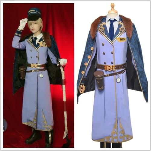 Anime!Identity V Andrew Kreiss Cosplay Costume Train Conductor Suit Handsome Uniform Mens Halloween Party Outfit Costumes Props