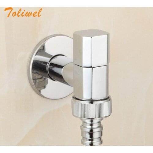 Brass Chrome Laundry Bathroom Wetroom Washing Machine Faucet Wall Mount Sink Basin Water Faucet Tap Spigot Bibcocks 2630053