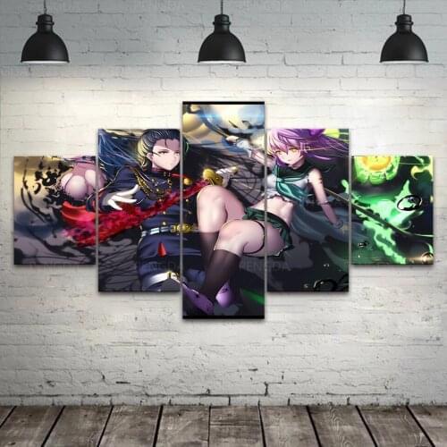 Modular Pictures Home Decoration Seraph of the End Wall Art Anime Canvas Prints Painting For 5 Pieces Bedroom Poster Framework