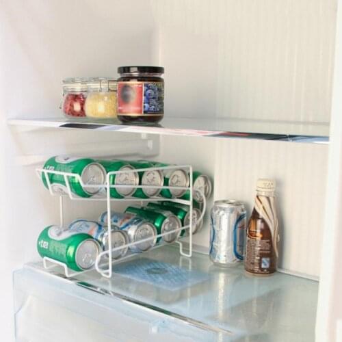 Refrigerator Drink Cans Organizer Beverage Beer Soda Kitchen Storage Rack