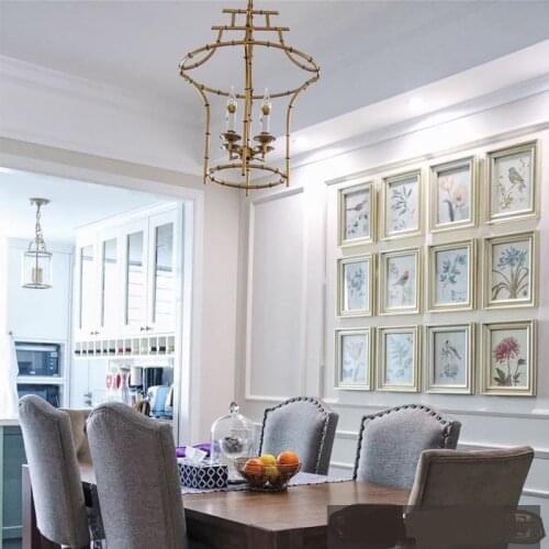 Pastoral American country retro Pendant Lights iron wax candle style restaurant corridor aisle porch Pendant Lamps ya72731