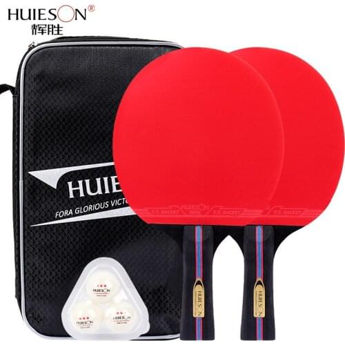 Table Tennis Rackets 7 Wood Paddle Sticky Rubber Ping Pong Racket Loop Attack Bat With Good Control Spin -40