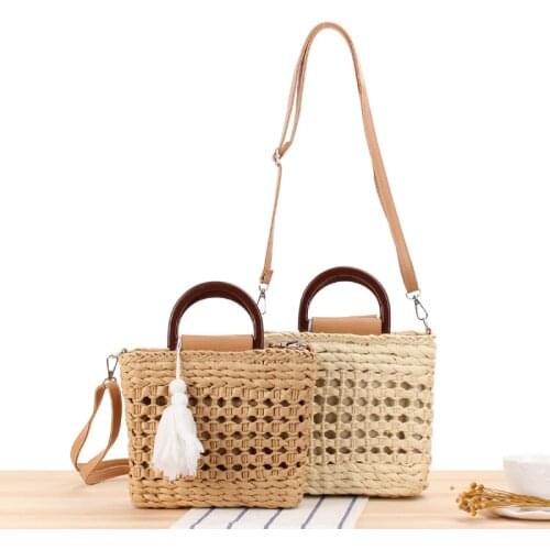 Hand Carrying Crossbody Woven Tassel Ins Leisure Vacation Straw Bag